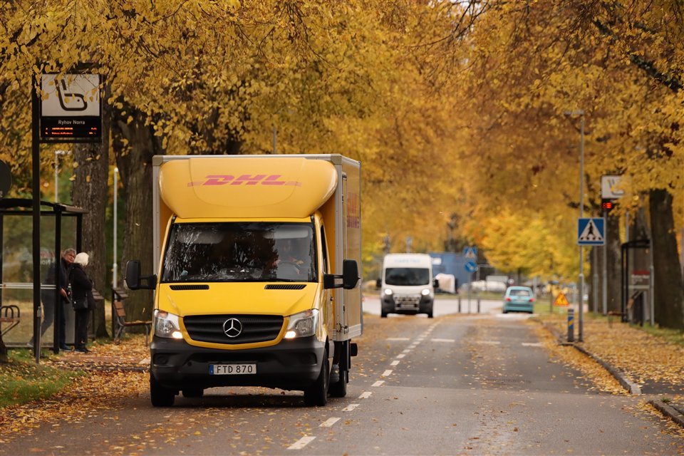 DHL delivery vehicle